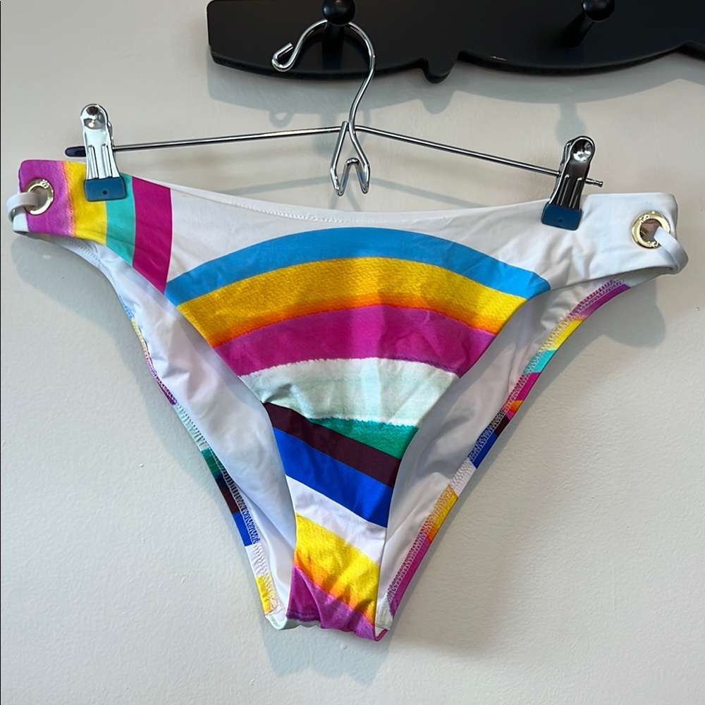 NWT Sunshine 79 High Cut Colorful Striped Bikini Bottom